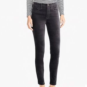 JCrew Factory Midrise Black Velvet Pants